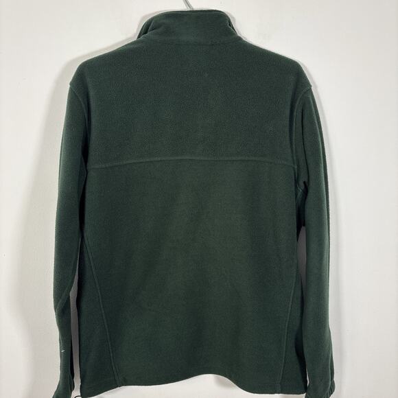 Columbia Fleece Jacket Mens Large Dark Green Full Zip Pockets Outdoor Hiking - Picture 3 of 6